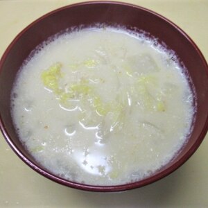 簡単☆白菜の豆乳スープ